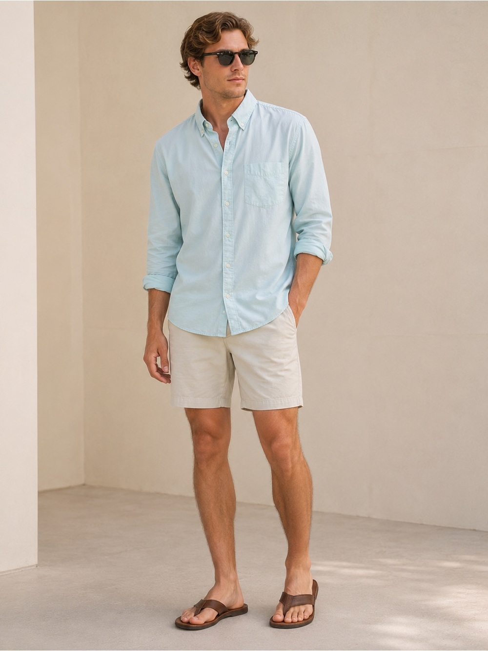 Gap‎ Untucked Fit Stretch Mens Large Button Down SHIRT